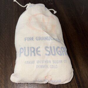 Vintage Cloth Great Western Sugar Co. 5Lb Sugar Sack Bag Denver Co. 10x6”
